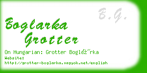 boglarka grotter business card
